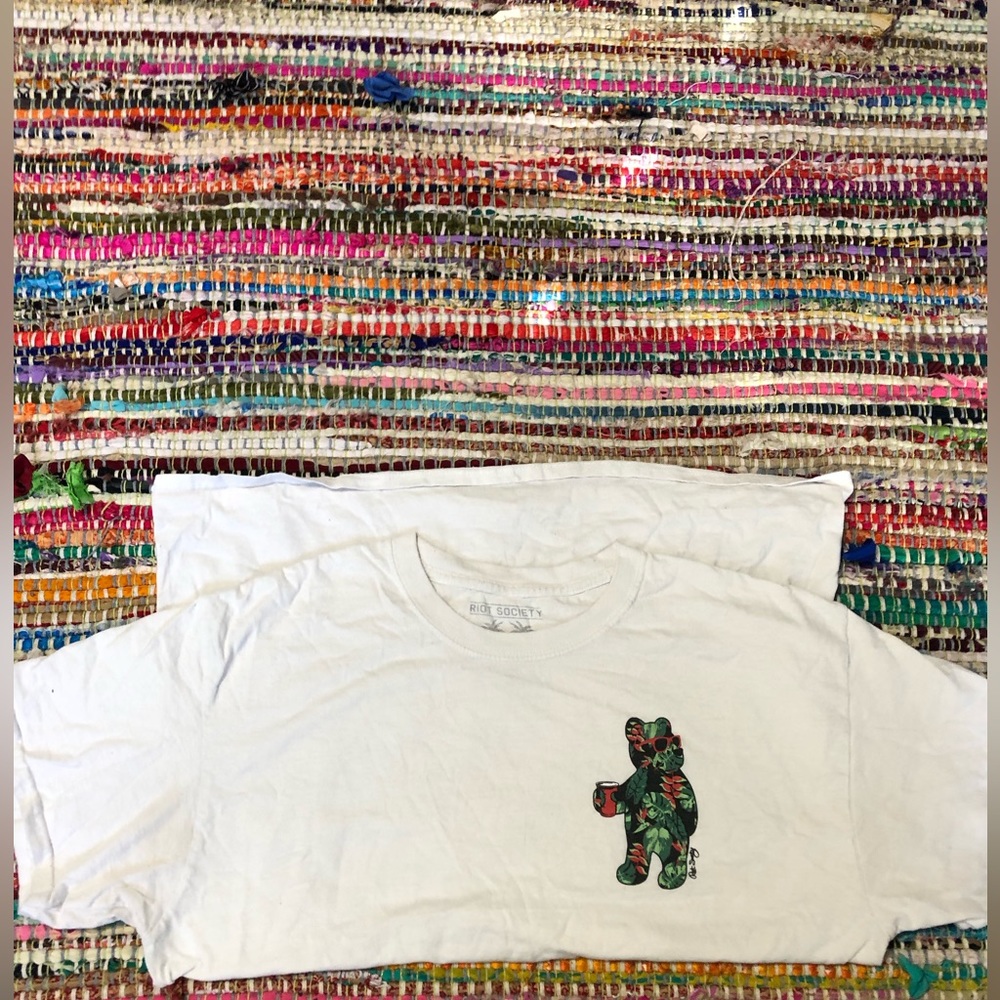White Riot Society Teddy bear Tshirt